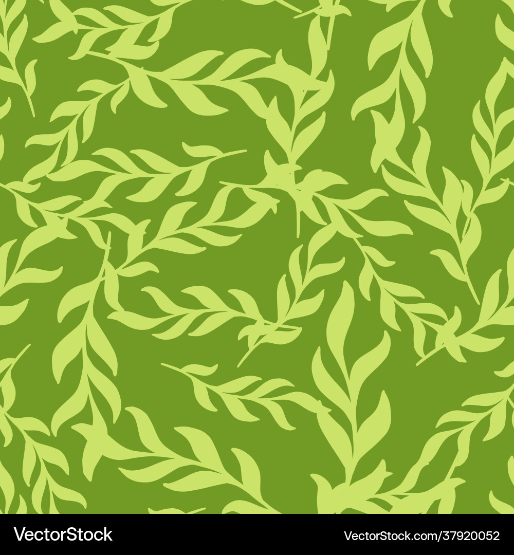 Herbal seamless pattern with leaves twig random Herbal seamless pattern with leaves twig random vector image