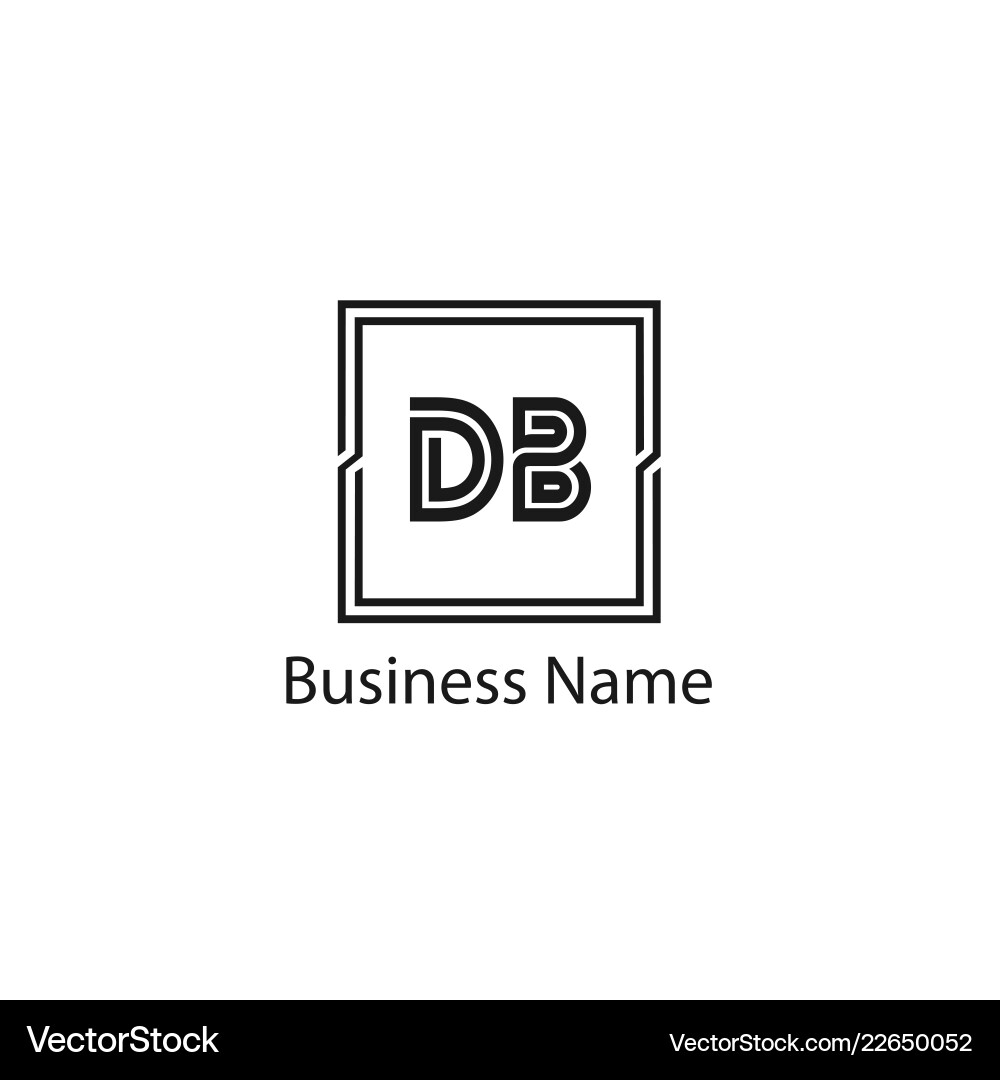 Initial letter db logo template design Initial letter db logo template design vector image