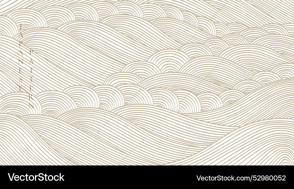 Japanese background with line wave pattern Japanese background with line wave pattern vector image