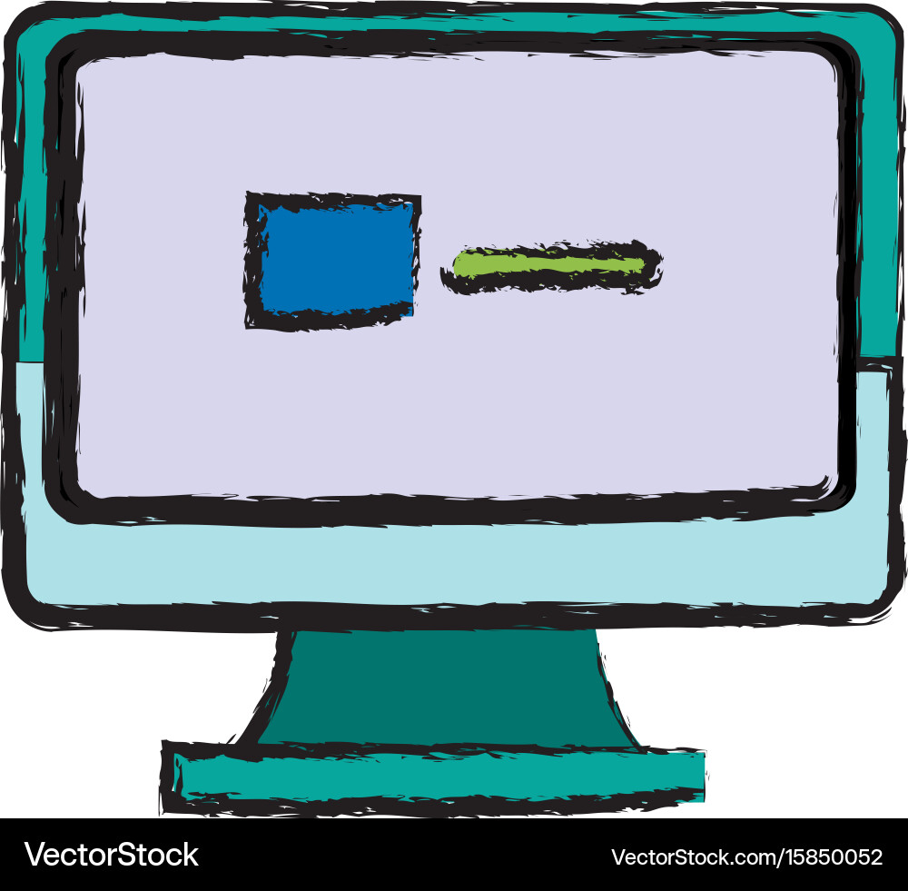 Monitor computer screen page web vector image