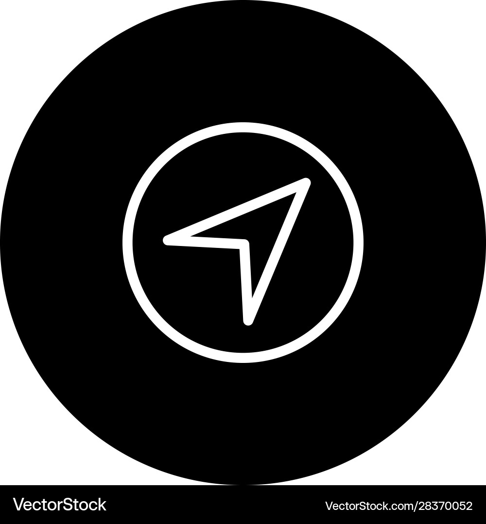 Navigation icon with white background vector image