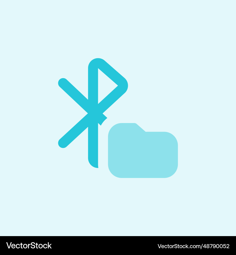 Phone automatically includes bluetooth folder vector image