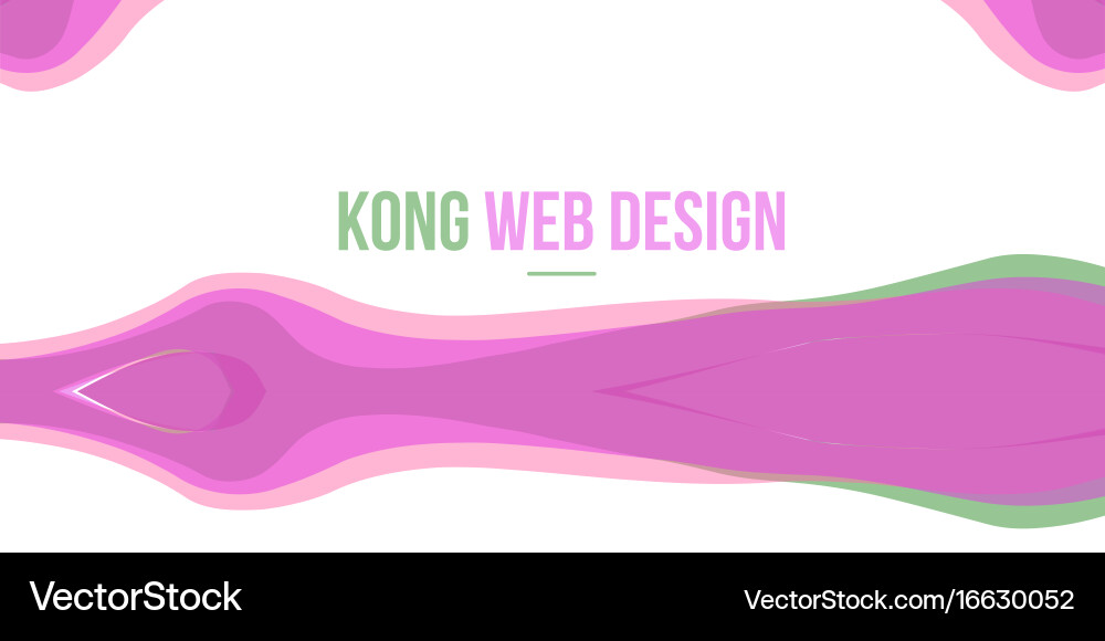 Pink design abstract header website vector image