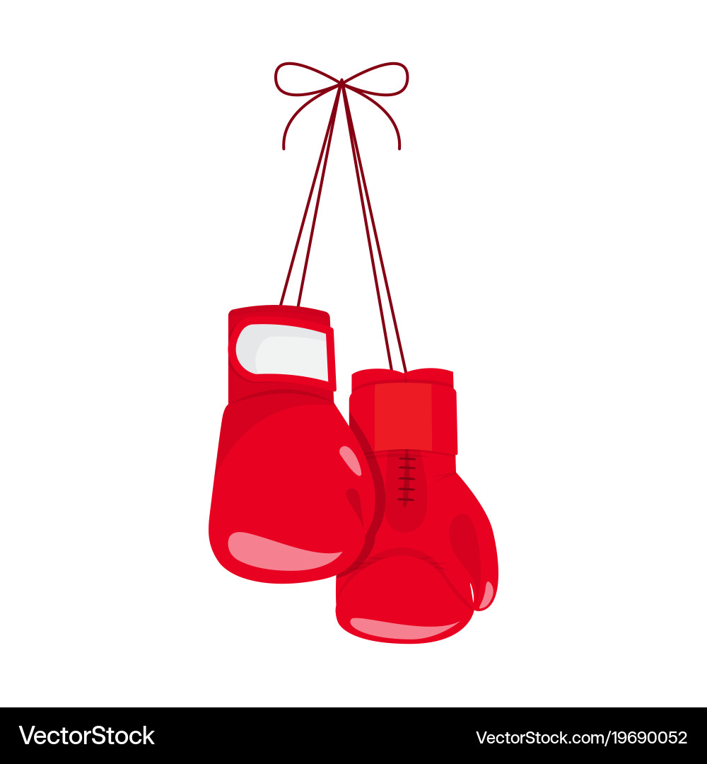 Red Boxing Gloves Royalty Free Vector Image - VectorStock