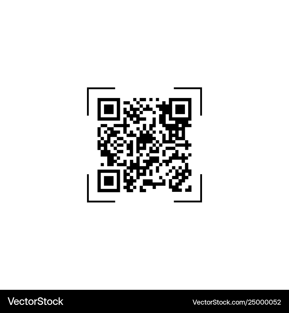 Scan qr code symbol app electronic digital vector image