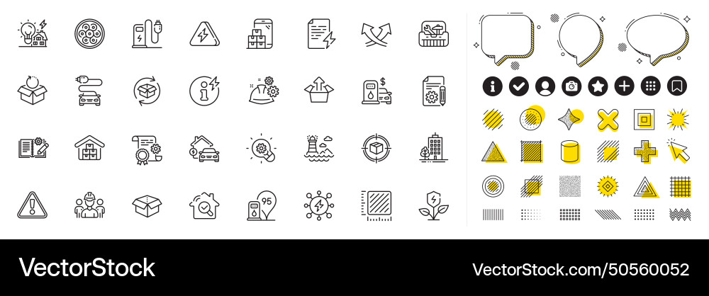 Set of inspect intersection arrows and building Set of inspect intersection arrows and building vector image