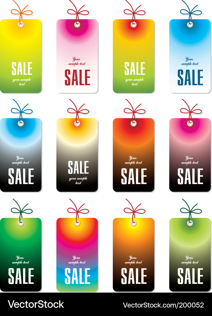 Set of tags Vector Image