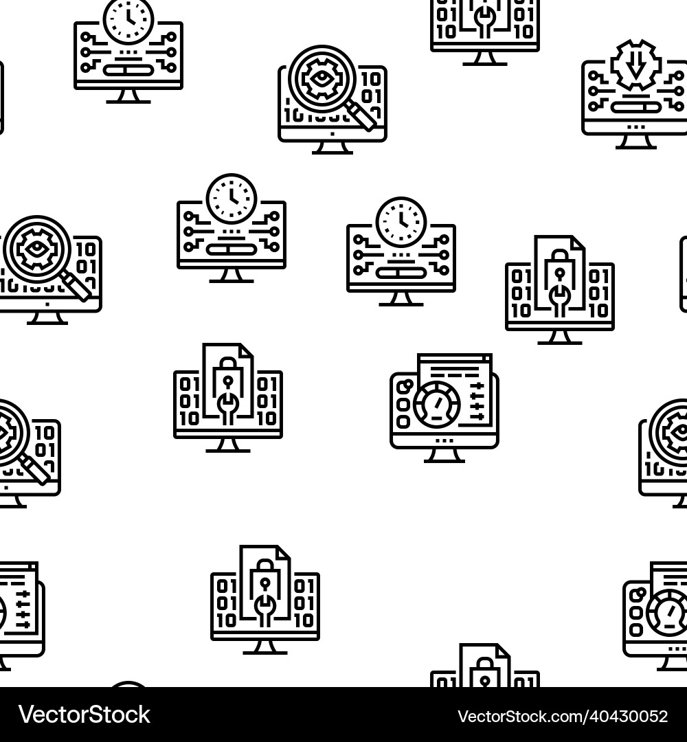 Software program development seamless Software program development seamless vector image