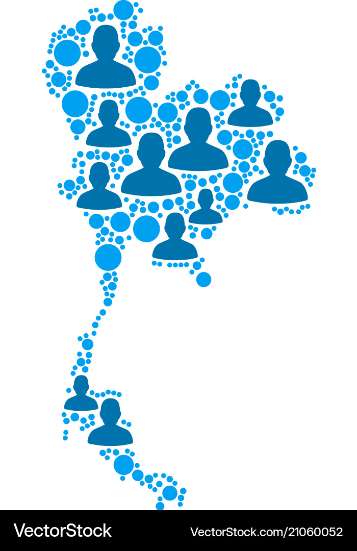 Thailand population demographics Royalty Free Vector Image