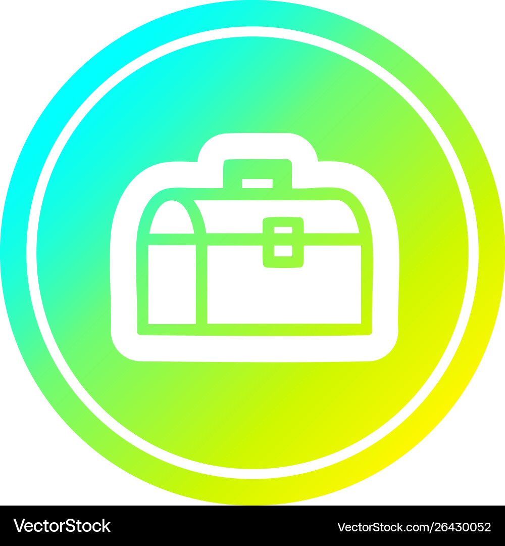 Tool box circular in cold gradient spectrum vector image