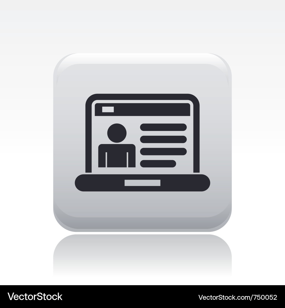 Web Account Icon Vector Image