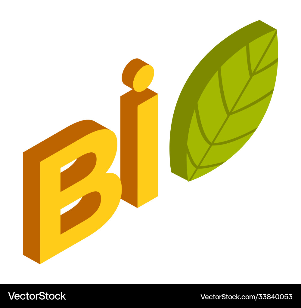 Bio logo design on white background leaf vector image