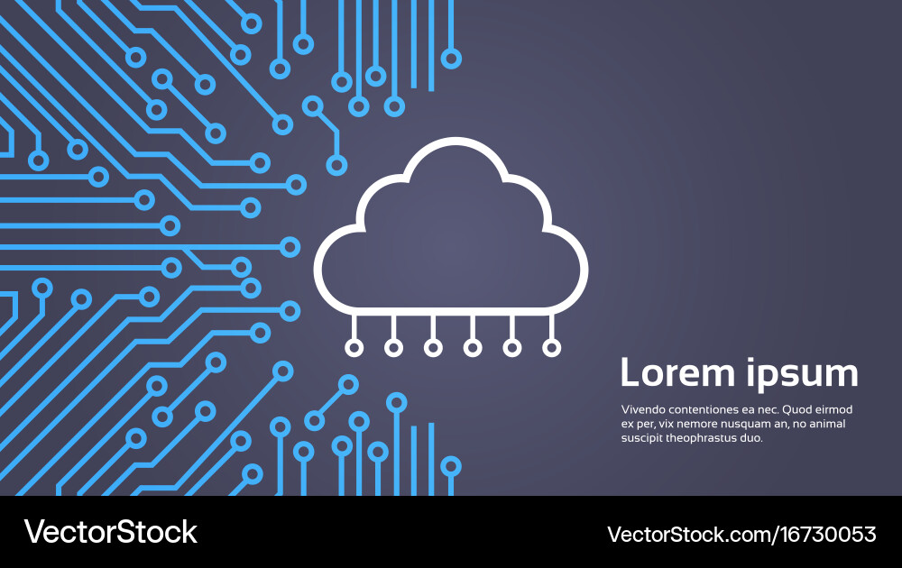 Cloud Computing Data Center vector image
