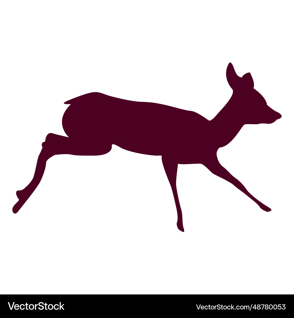Deer running sequence 8 vector image