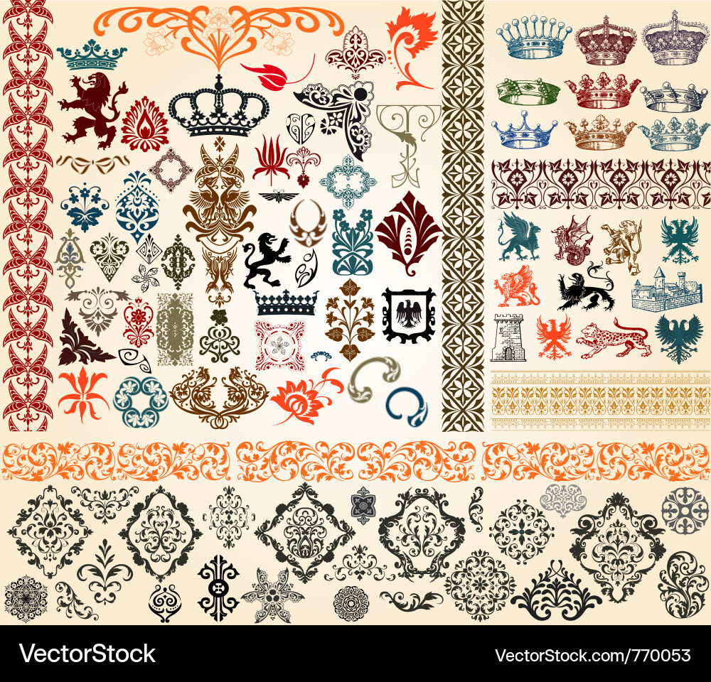 Design elements Royalty Free Vector Image - VectorStock