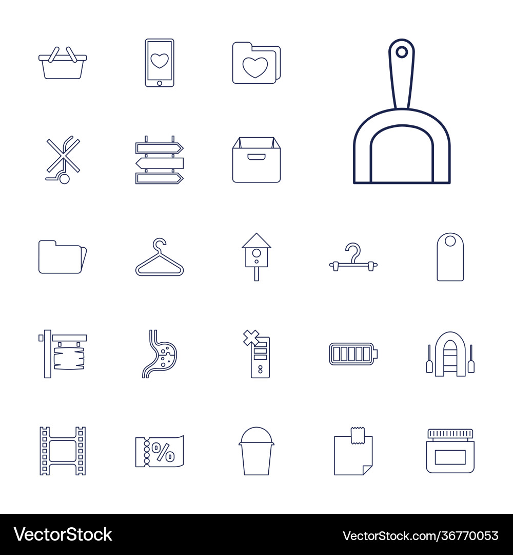 Empty icons Royalty Free Vector Image - VectorStock