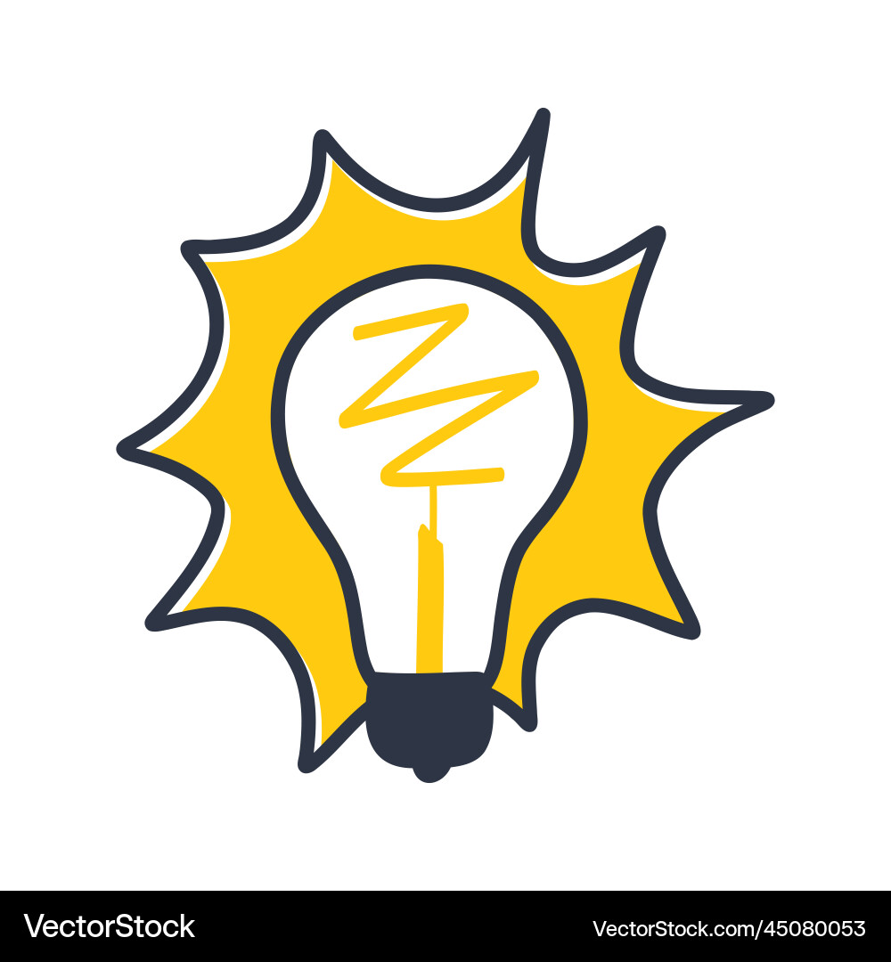 Flash Lightbulb - Idea Spark vector image