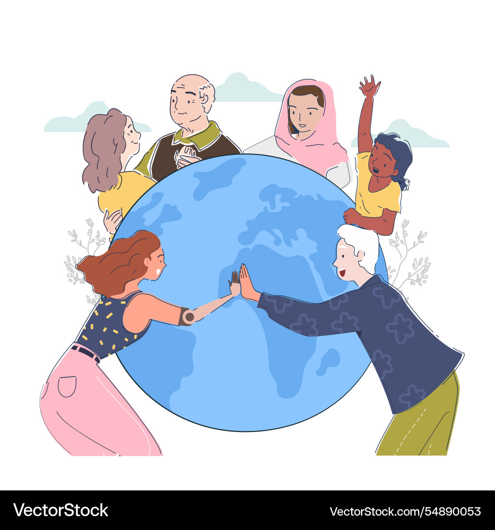 Global Unity & Connection vector image