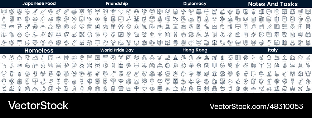 Linear style icons pack in this bundle include Linear style icons pack in this bundle include vector image