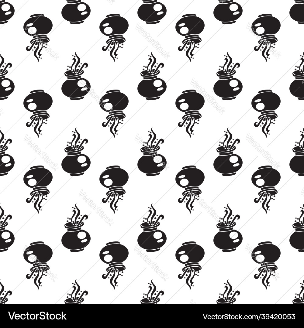 Magic cauldron pattern seamless Magic cauldron pattern seamless vector image