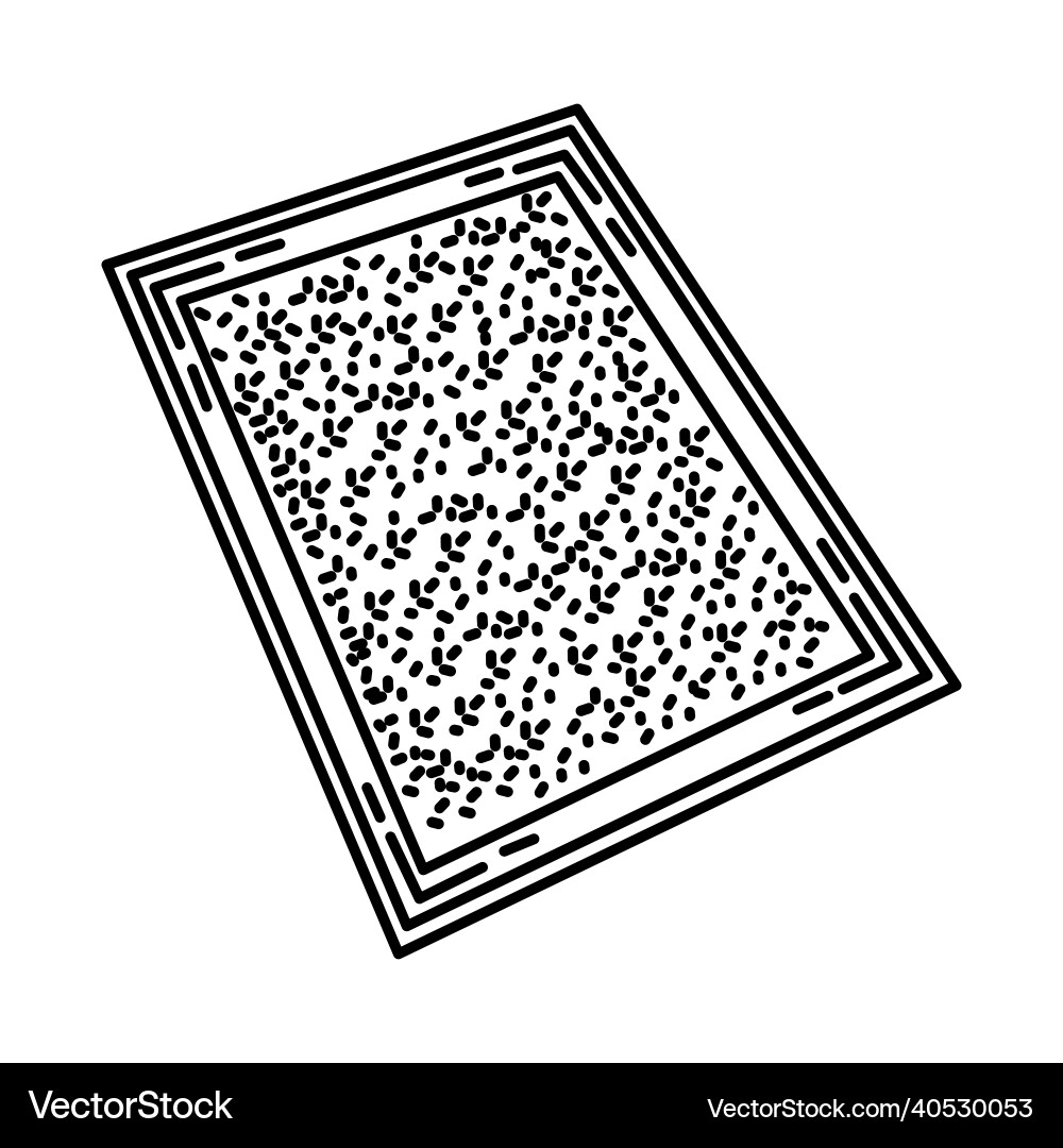 Rug Texture Icon - Abstract Pattern vector image