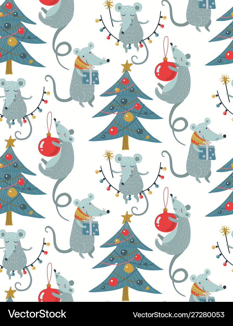 Seamless pattern 2020 chinese new year Seamless pattern 2020 chinese new year vector image