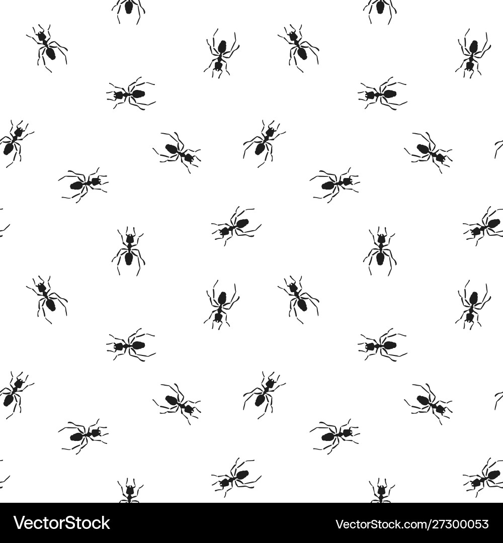 Seamless pattern with ants Seamless pattern with ants vector image