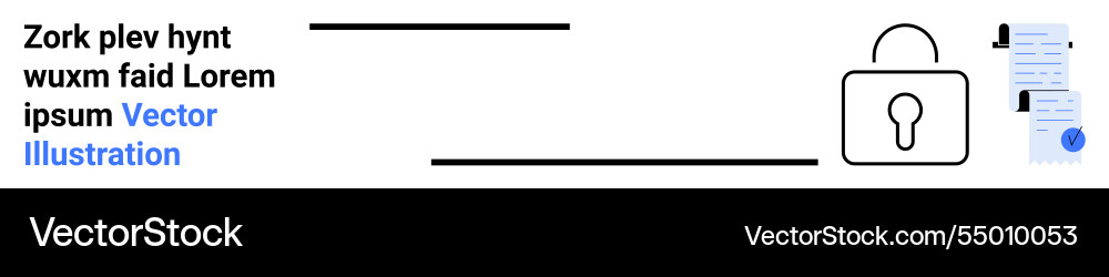 Secure document storage with lock icon and digital Secure document storage with lock icon and digital vector image