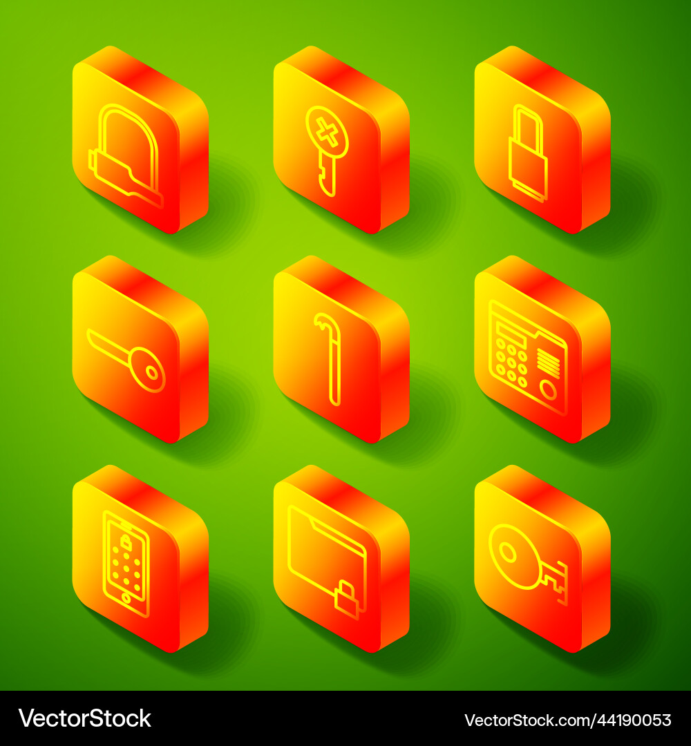 Set line bicycle lock wrong key Set line bicycle lock wrong key vector image