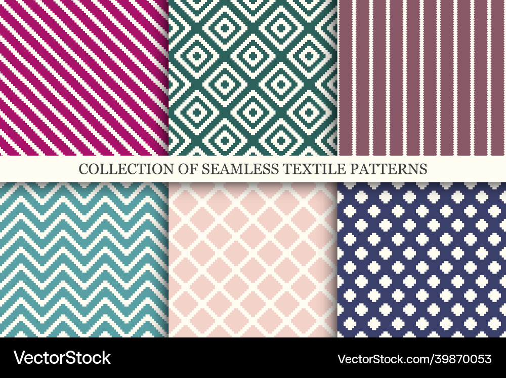 Set of seamless textile patterns - elegant Set of seamless textile patterns - elegant vector image