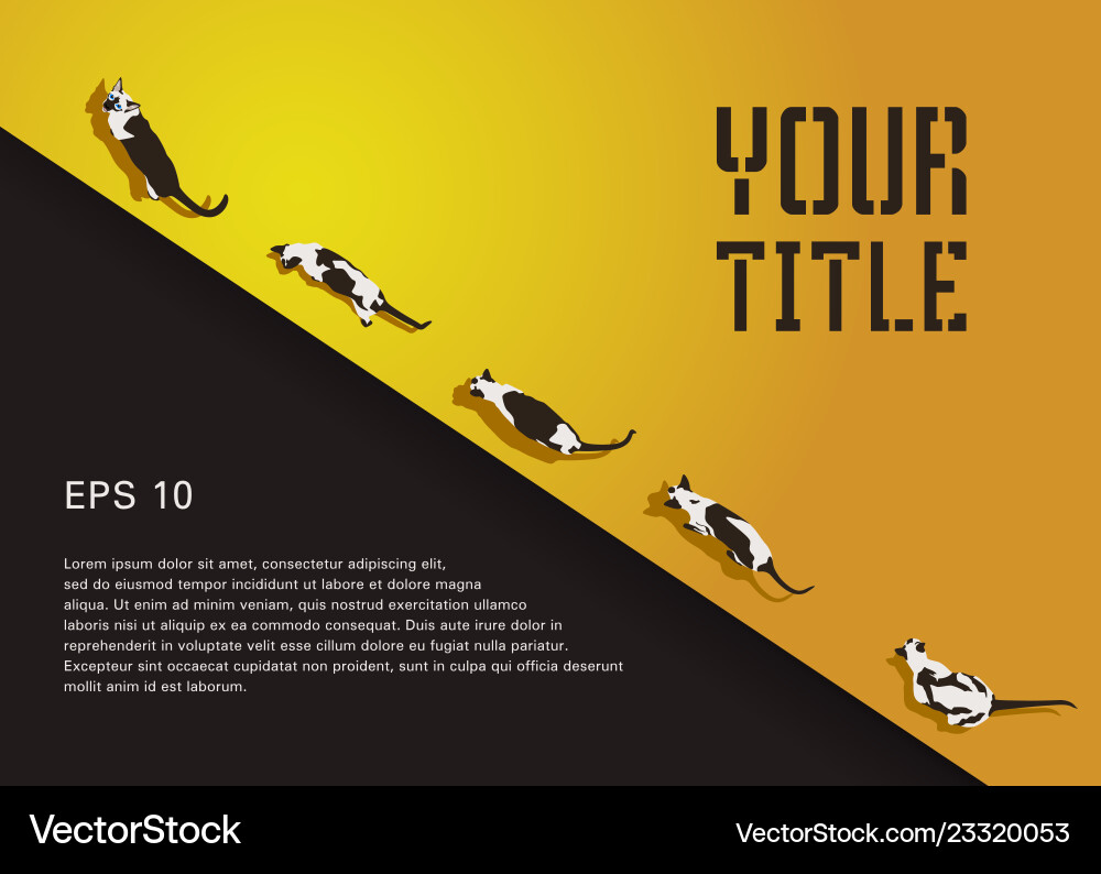 Siamese cat design diagonal composite typography Siamese cat design diagonal composite typography Vector Image