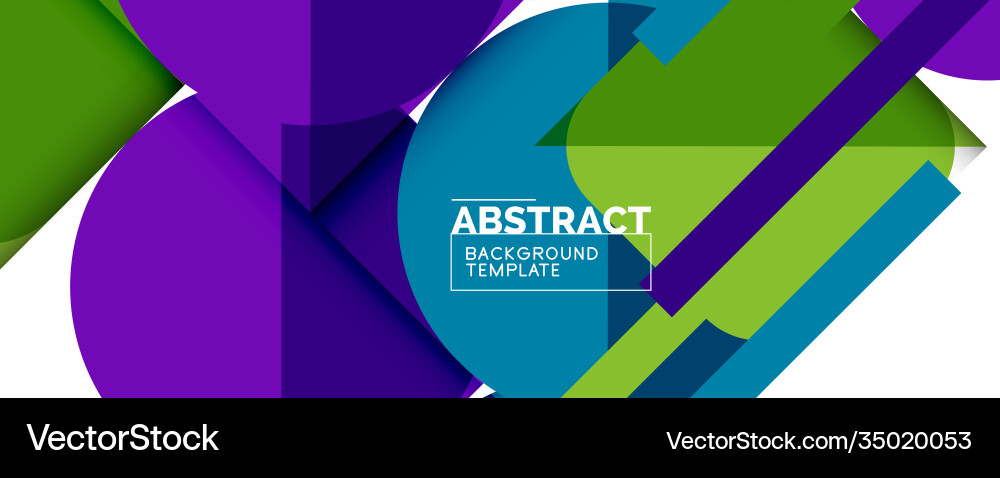 Simple circles and triangles abstract background vector image