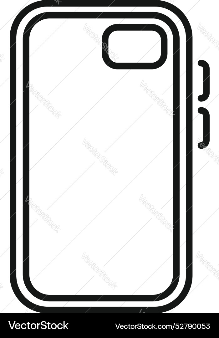 Smartphone back side with buttons showing mobile Smartphone back side with buttons showing mobile vector image