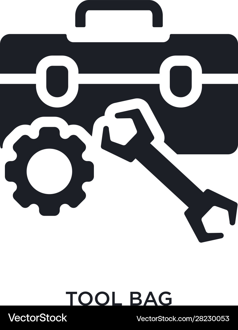 Tool bag isolated icon simple element from Vector Image
