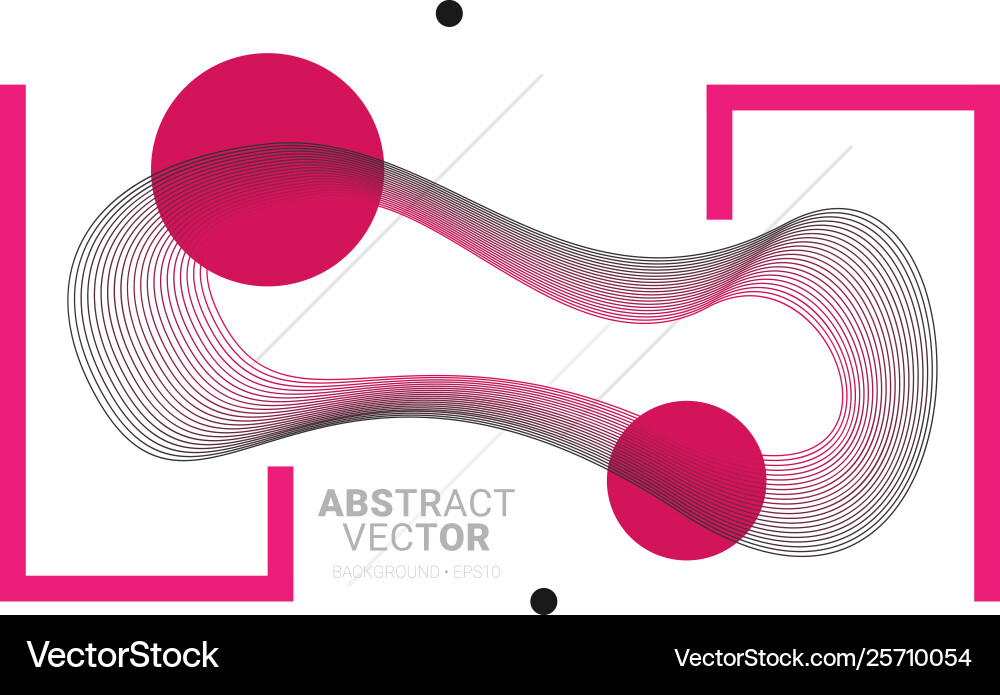 Abstract background with dynamic linear waves vector image