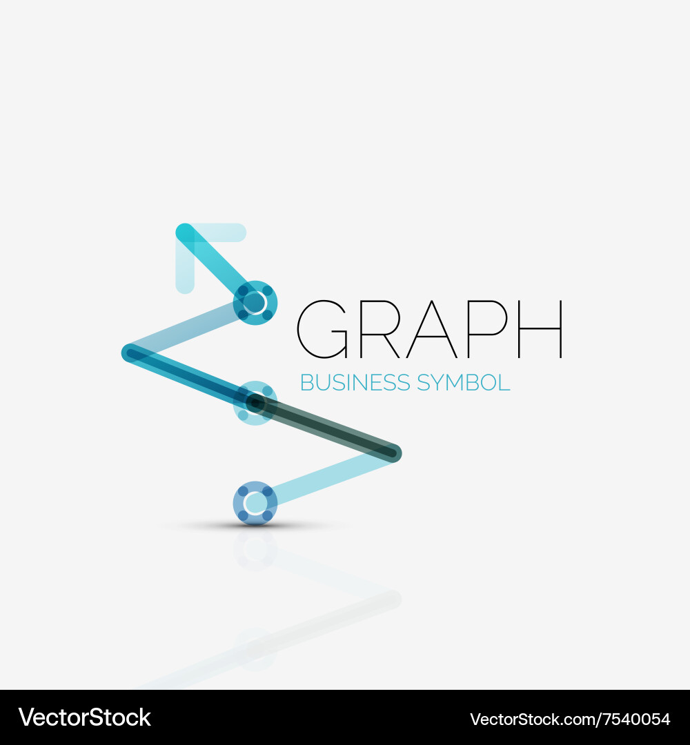 Abstract logo idea linear chart or graph Vector Image