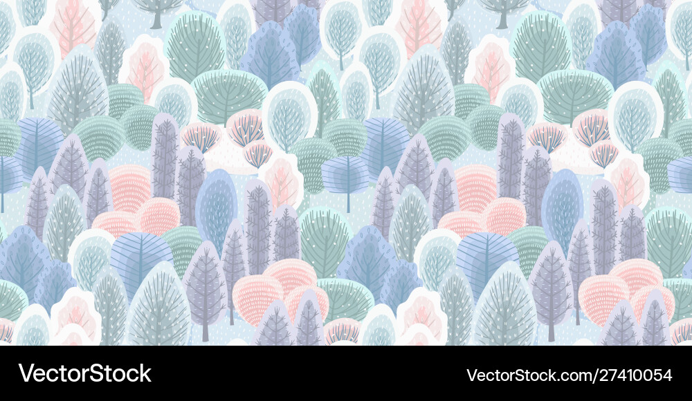 Abstract seamless pattern with winter forest Abstract seamless pattern with winter forest vector image
