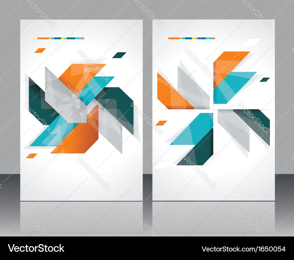 Brochure template design with abstract elements vector image
