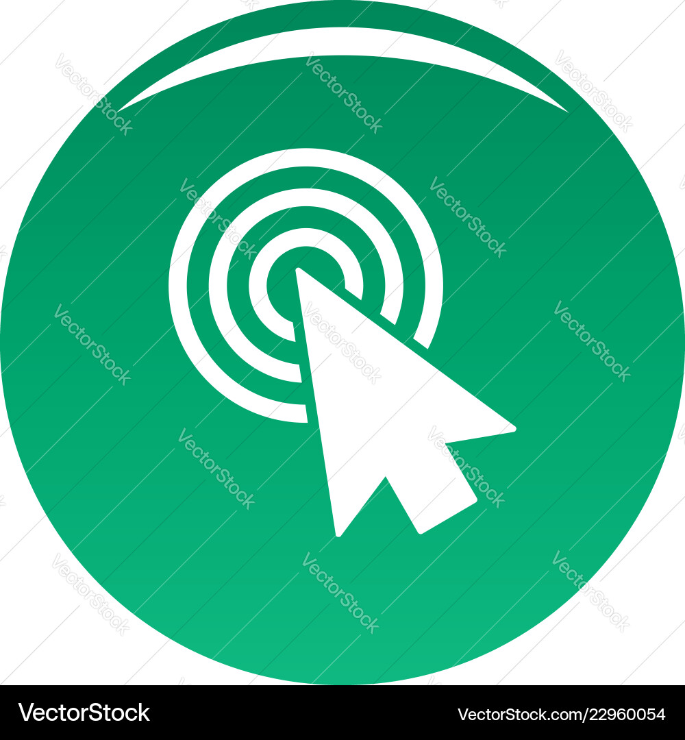 Cursor design element icon green vector image