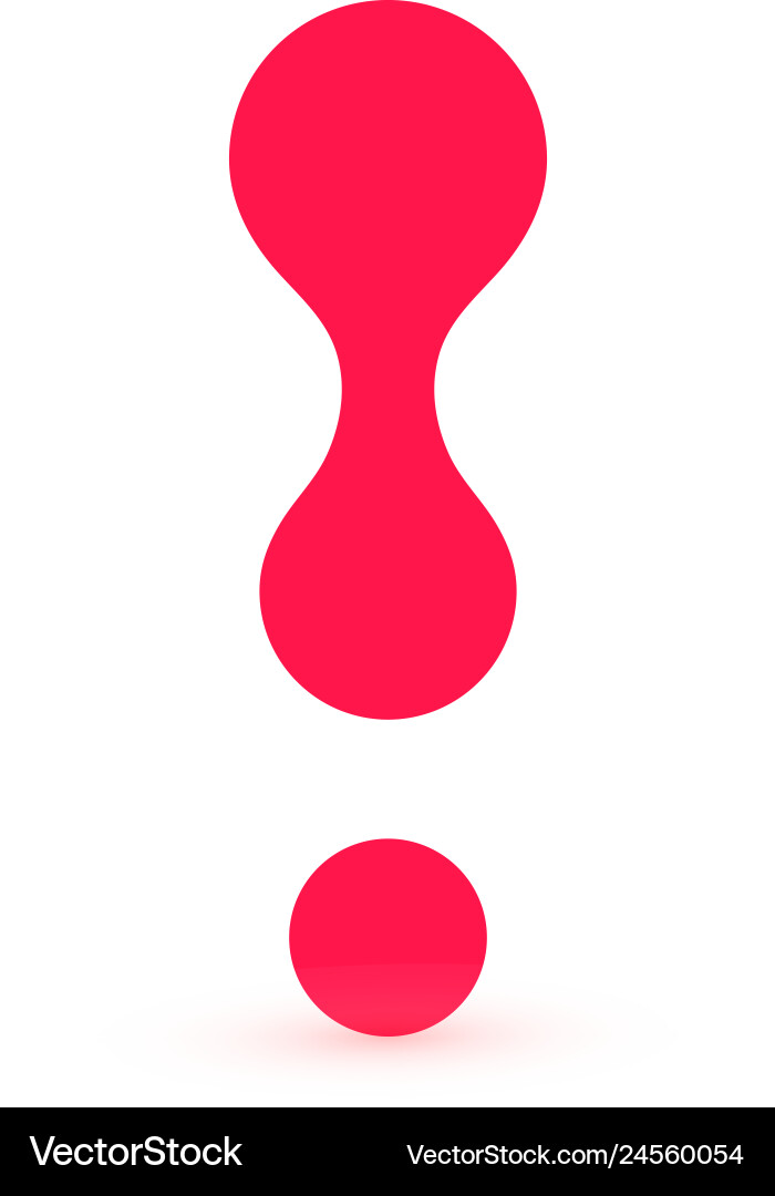 Exclamation mark attention web message danger Exclamation mark attention web message danger vector image