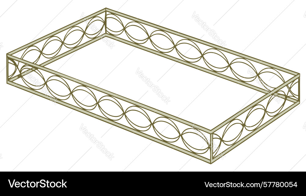 Geometric lattice frame abstract pattern border Vector Image