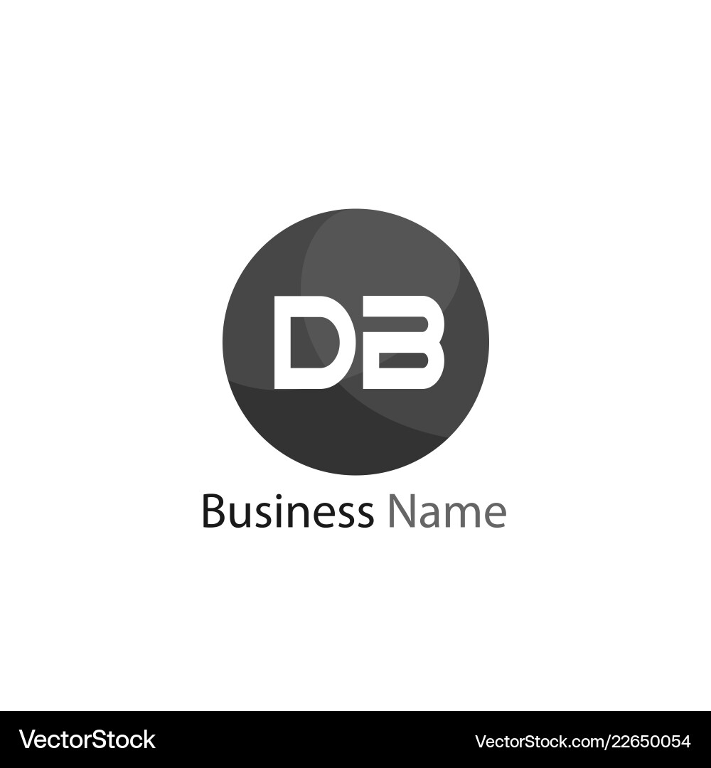 Initial letter db logo template design vector image