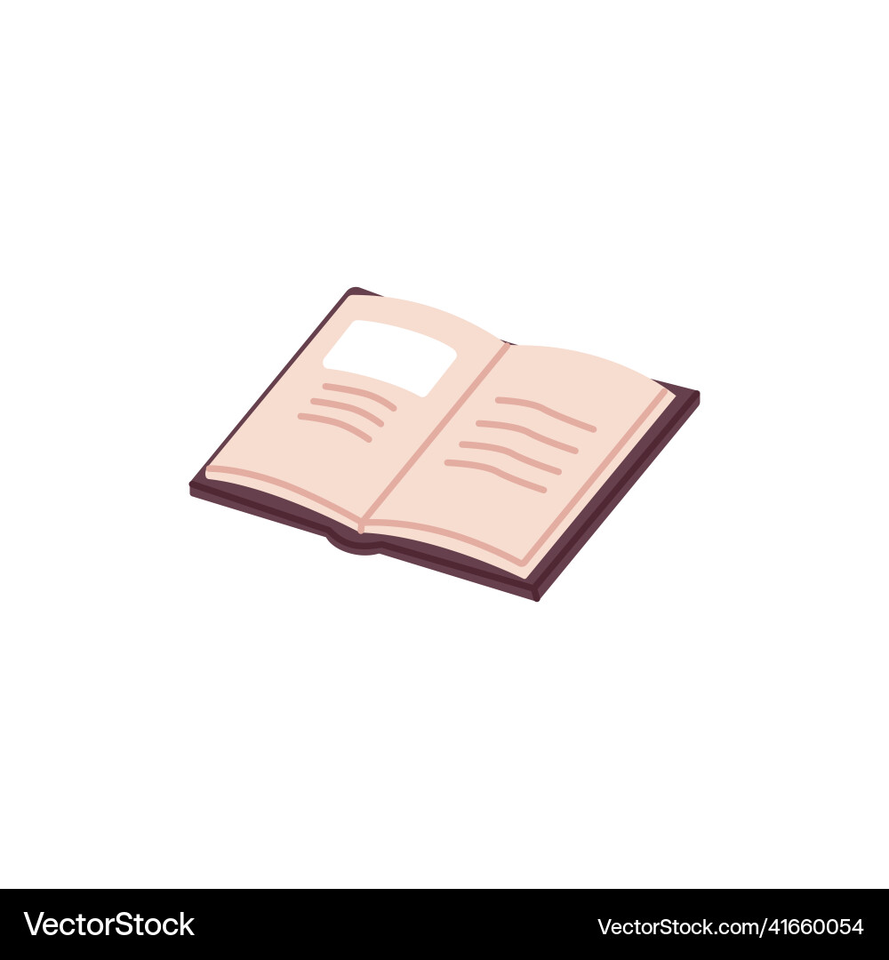 Open paper book with abstract notes notebooks Open paper book with abstract notes notebooks vector image