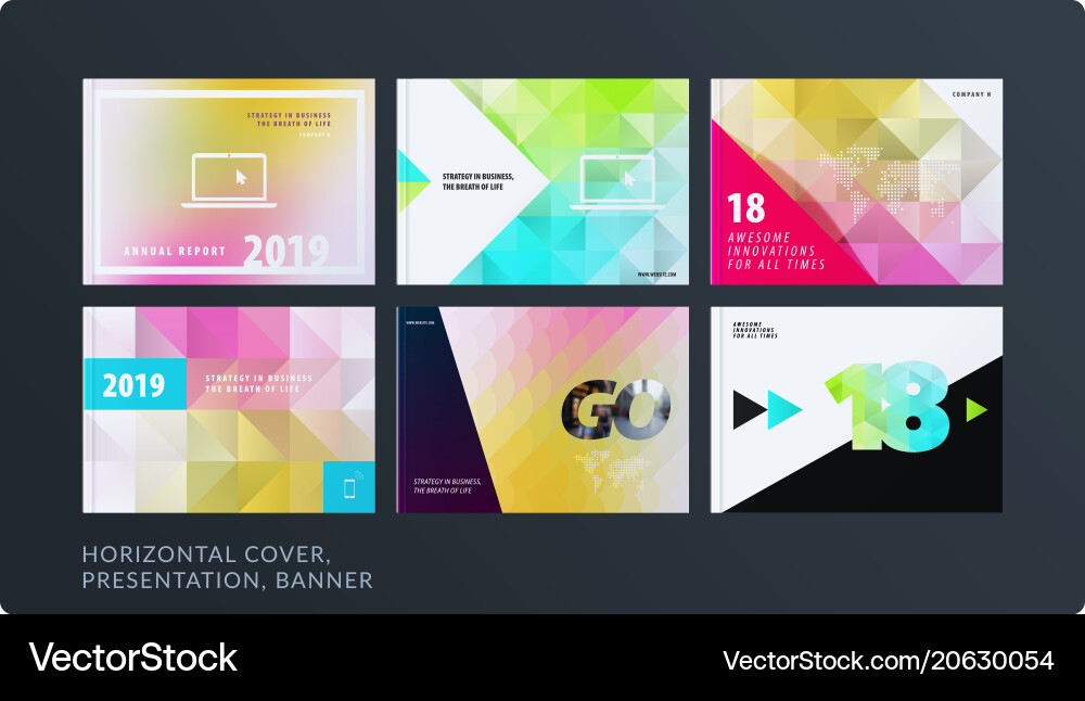 Presentation abstract set of modern Presentation abstract set of modern Vector Image