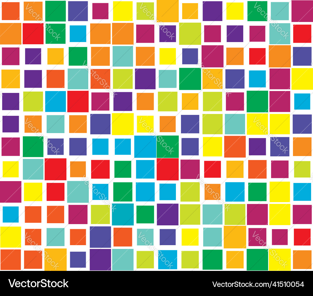 Random mosaic square tiles seamless repeatable Random mosaic square tiles seamless repeatable vector image