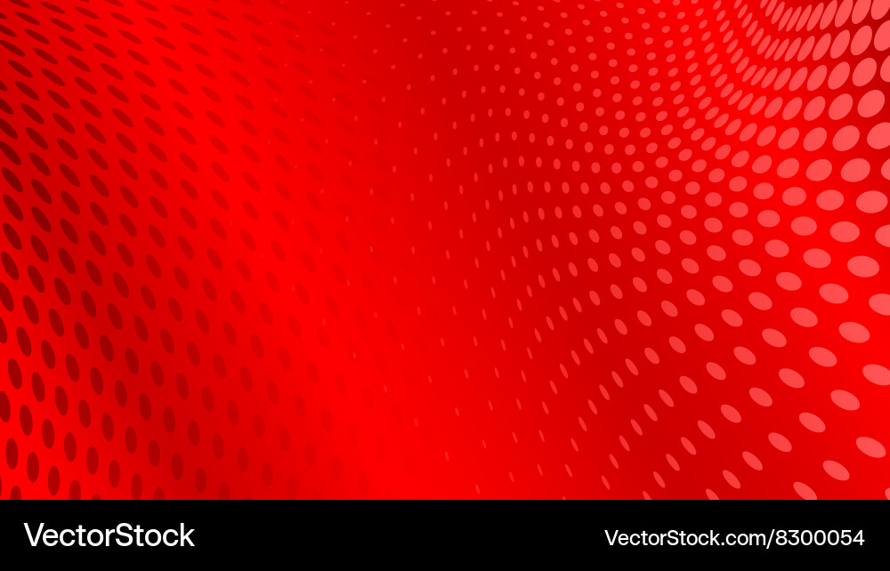 Red Halftone Dot Background vector image