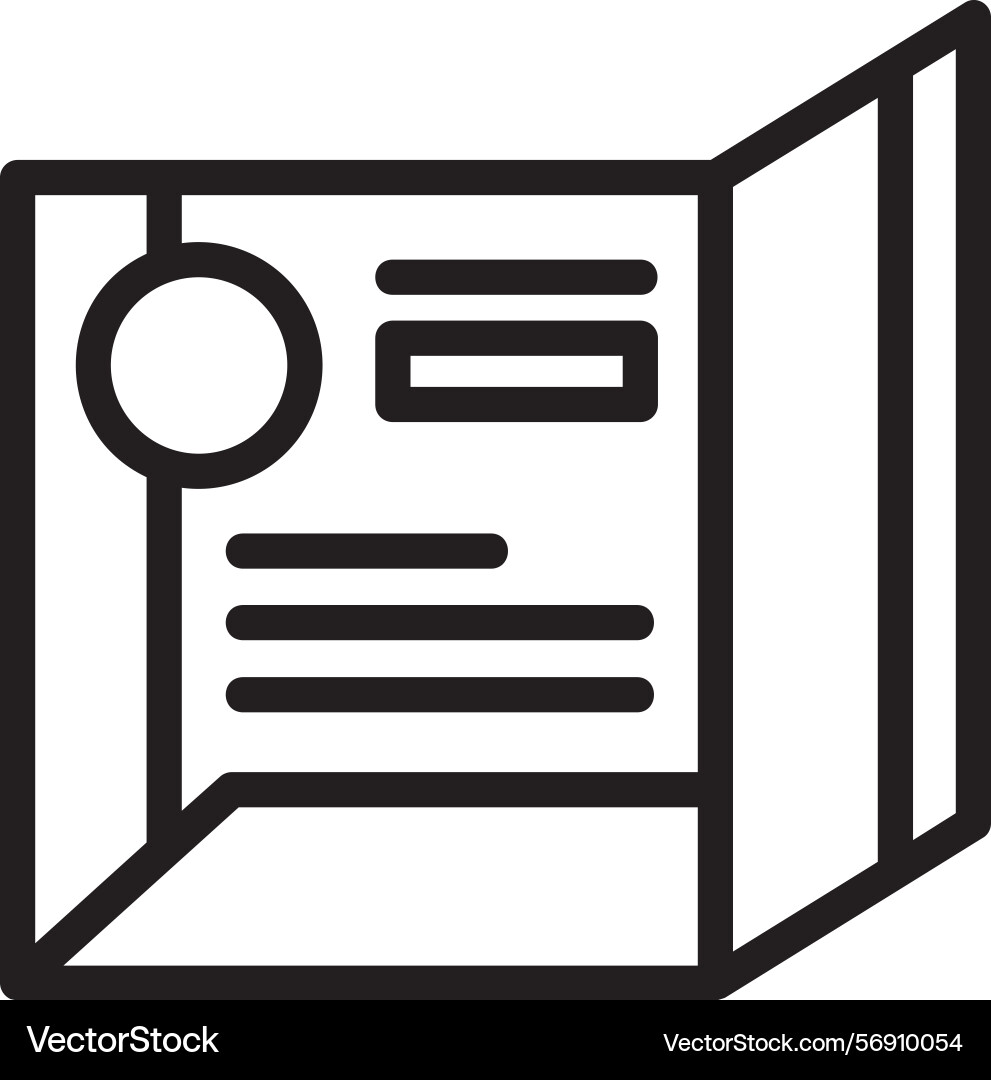 Resume folder linear style icon design Vector Image