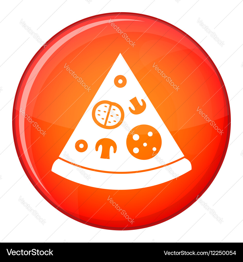 Slice of pizza simple style Vector Image