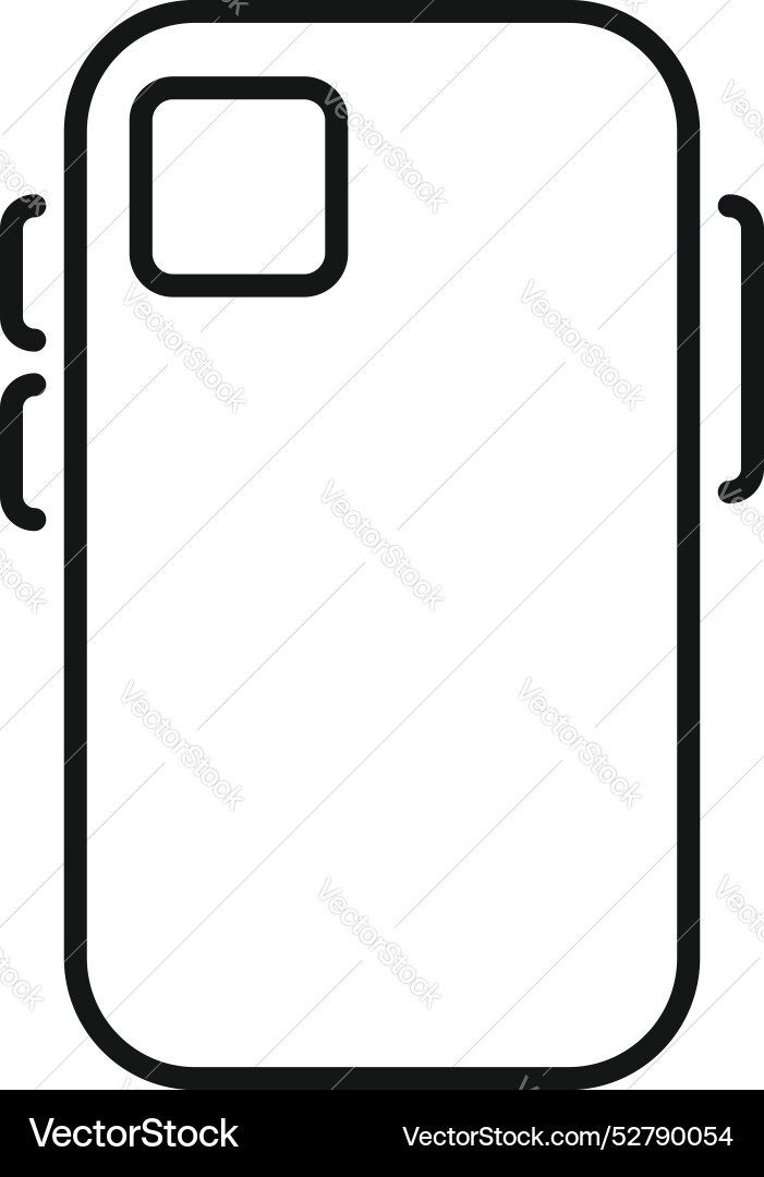 Smartphone back side with buttons showing Vector Image