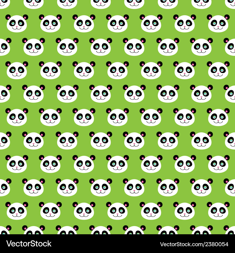 Smiling pandas vector image